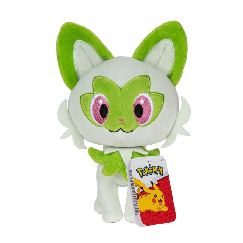 Image of Pokemon Sprigatito Plush - 8-Inch Pokemon Plush with Authentic Details - Black One Size