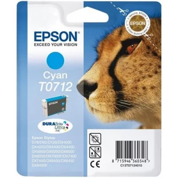 Image of Epson Cheetah T0712 Cyan Ink Cartridge