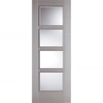 Image of Vancouver Internal Glazed Prefinished Light Grey 4 Lite Fire Door - 838 x 1981mm