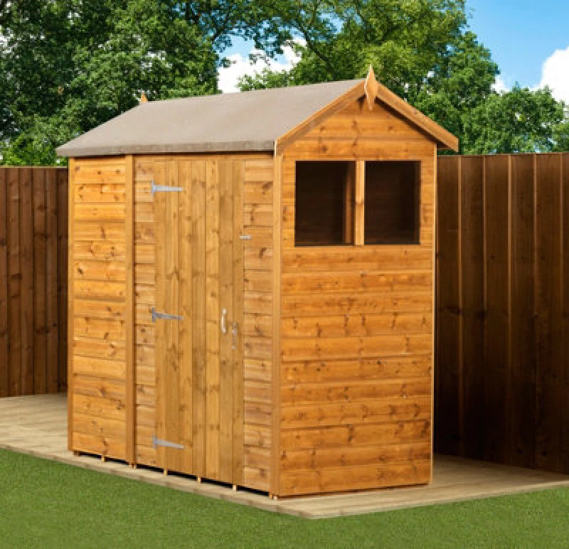 Image of Empire Sheds Empire Modular Apex 4X6 Dipped Treated Tongue And Groove Wooden Garden Shed Windows (4' X 6' / 4ft X 6ft) (4X6)