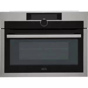 AEG KME968000M Built In Compact Electric Single Oven with Microwave Function - Stainless Steel