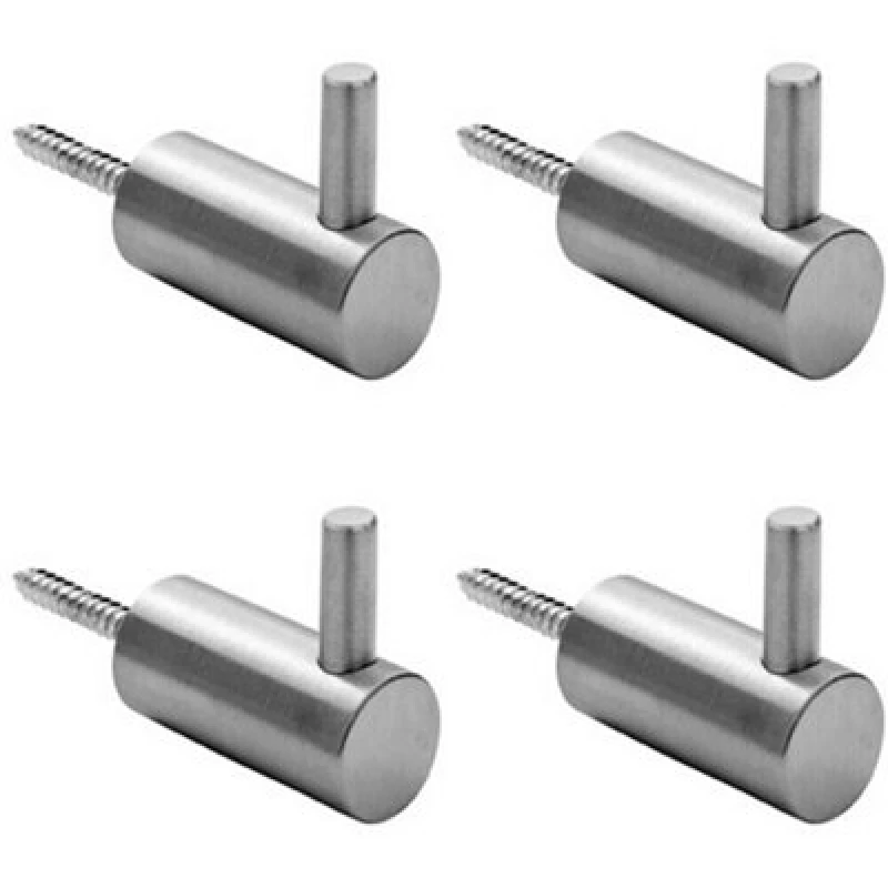 Image of Loops 4x Coat Hook with Concealed Fixing 35mm Projection Satin Stainless Steel Metallics