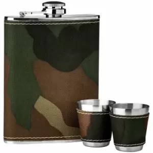 image of Hip Flask Camouflage Design Set - Premier Housewares