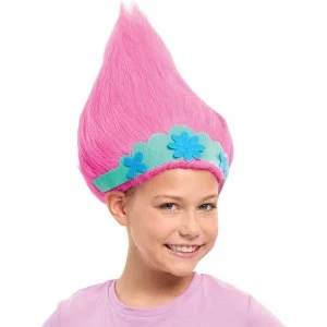 image of Trolls World Tour Trollific Wig - Poppy with Crown