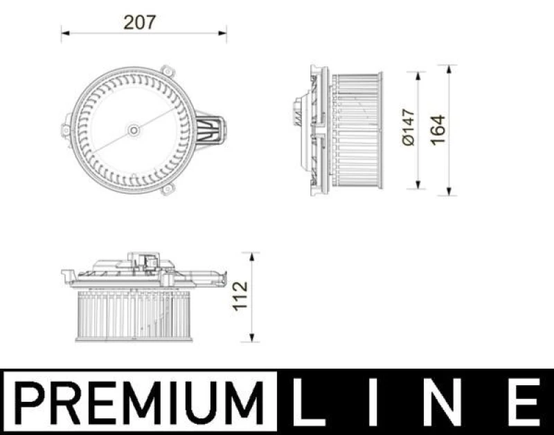 Image of Blower motor MAHLE AB 443 000P