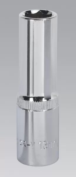 Image of Genuine SEALEY SP1213D WallDrive® Socket 13mm Deep 1/2Sq Drive Fully Polished