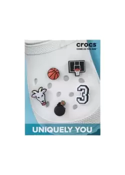 image of Crocs Jibbitz Charm Basketball Star 5 Pack