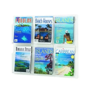 Image of Safco Reveal 6xA4 Pocket Clear Display 5607CL