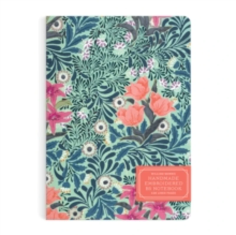 Image of William Morris Bower Handmade Embroidered B5 Journal. Diary or journal. By Galison, William Morris Books