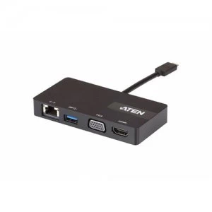 image of Aten UH3232 interface hub USB 3.2 Gen 1 (3.1 Gen 1) Type-C 5000 Mbps Black