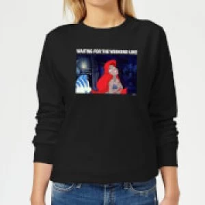 Image of Disney The Little Mermaid Weekend Wait Womens Sweatshirt - Black