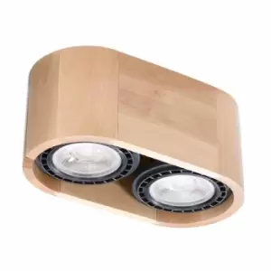 Image of Sollux Plafond Basic 2 Natural Wood