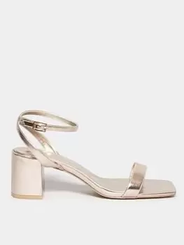 Image of Long Tall Sally 2 Part Block Heel - Gold, Size 10, Women