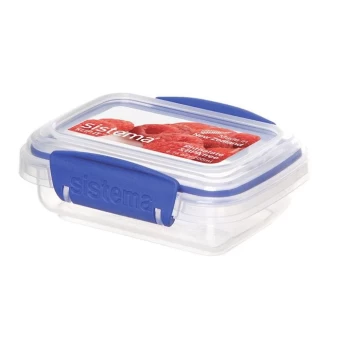 image of Sistema 200ml Klip It Lunch Box - Clear w/Blue