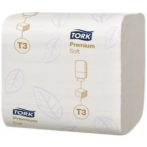 image of Tork T3 Folded Toilet Tissue 2-Ply 252 Sheets Pack of 30 114273