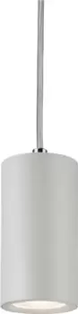 Image of KnightsBridge Dasan Single Short Fixed Round Pendant White