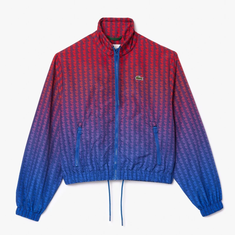 Image of Lacoste Womens Blouson Rain Anorak Red/Cobalt female 14 (42)