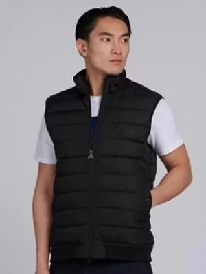 image of Barbour International Victor Quilted Gilet, Black Size M Men