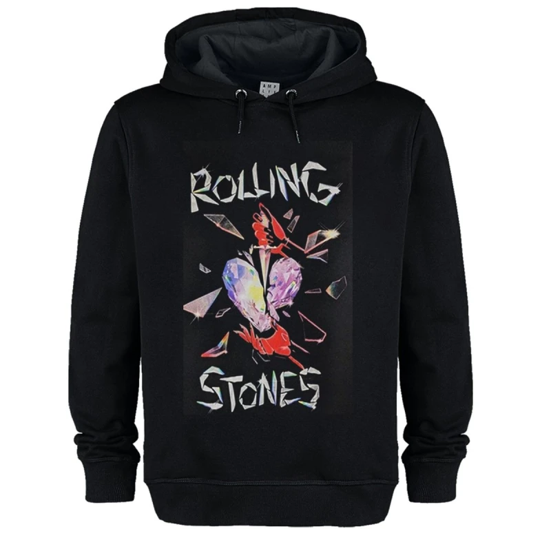Image of Amplified Amplified Men Hackney Diamonds The Rolling Stones Hoodie in Black Size: X-Small Black XS Male 5063470399697