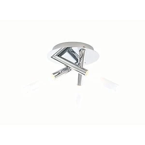 Image of Spa Crux Chrome Treble Bathroom Flush Ceiling Light - 84W