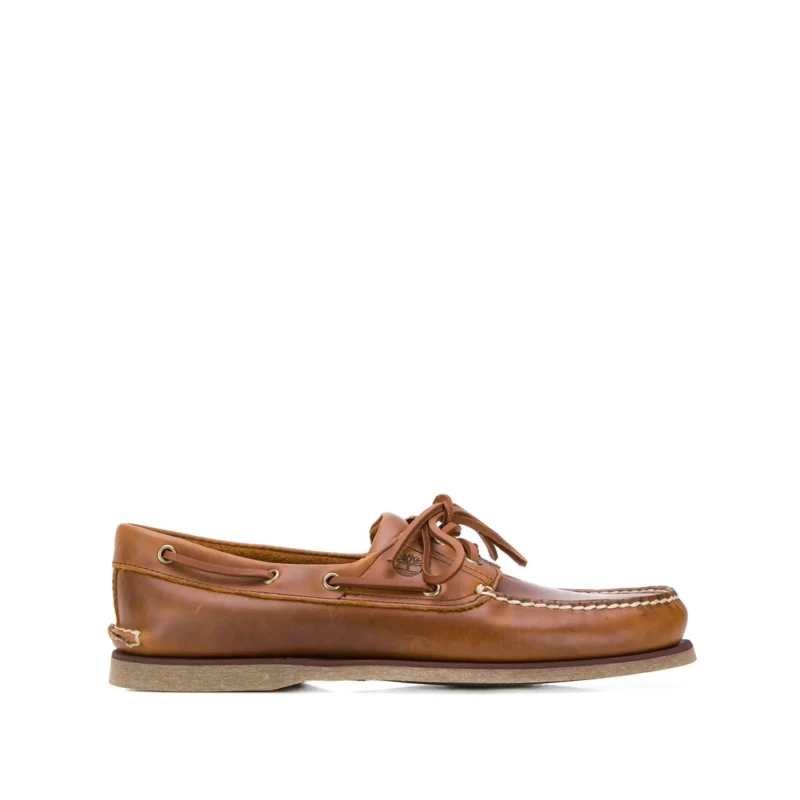 Image of Timberland Mens Classic 2 Eye Brown Boat Shoes - UK 9.5 / US 10 Brown male DA0320BRN9H