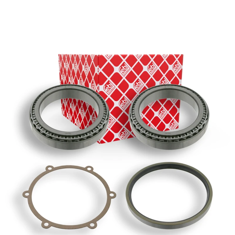 Image of FEBI BILSTEIN 18287 Wheel bearing kit with gasket/seal, Rear Axle, with shaft seal Wheel Bearing Kit (654)