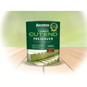 image of Barrettine - Timber / Cladding Cut End Preserver - Green - 1 Litre - Green