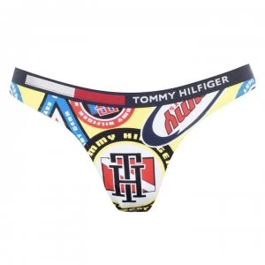 Image of Tommy Bodywear 85 Brazilian Bikini Bottoms - Badge AOP OLJ