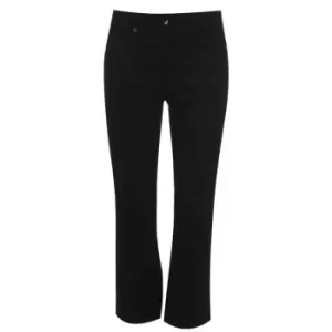 image of Rag and Bone Crop Flare Jeans - Black