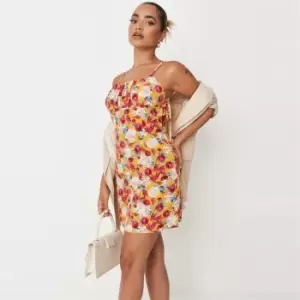 Missguided Floral Pint Mini Dress - Multi