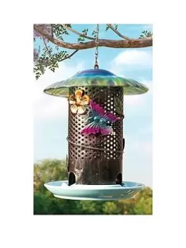 image of Gardenwize Hanging Bird Feeder With Solar Led