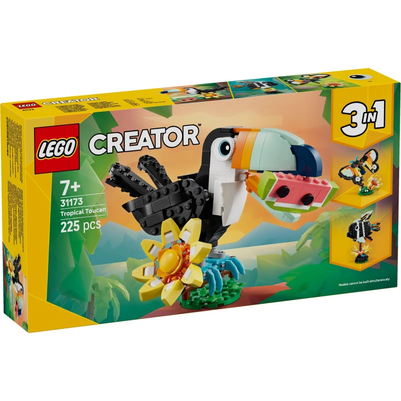Image of Curious Minds Lego Creator 3 in 1 31173 Wild Animals: Tropical Toucan for Age 7 & Up