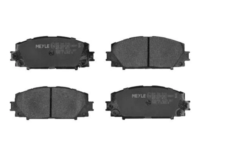 Image of MEYLE 025 244 5116 Brake pad set Front Axle, not prepared for wear warning indicator, Original Quality, with anti-squeak plate Brake Pad Set,disc bra