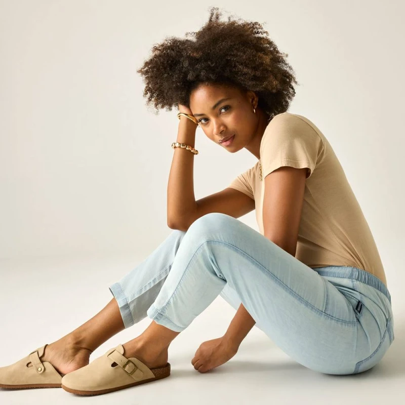 Image of Regatta Womens Shorebella Capri Trousers in Pale Blue Size: 10 Pale Blue Female 10