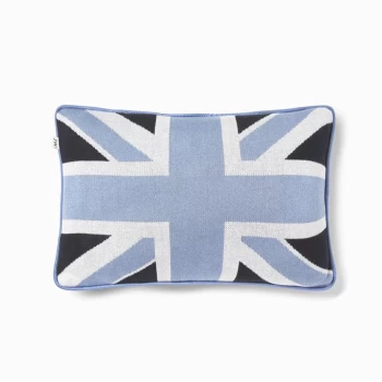 image of Jack Wills Union Jack Cushion - Soft Blue