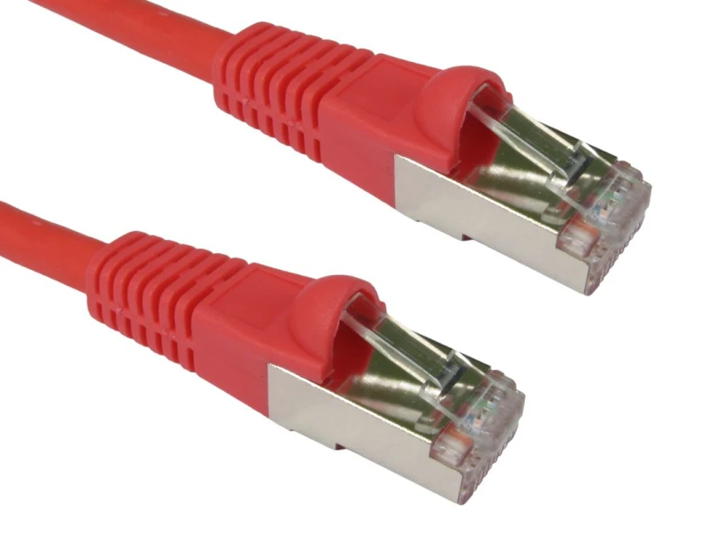Image of Cables Direct 2m CAT6a. M - M networking cable Red S/FTP (S-STP)
