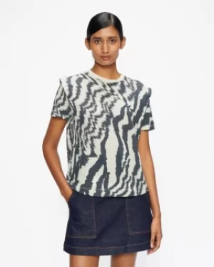 Image of Ted Baker Printed Structured T-Shirt