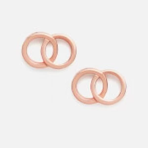 Image of Olivia Burton Womens Interlink Earrings - Rose Gold