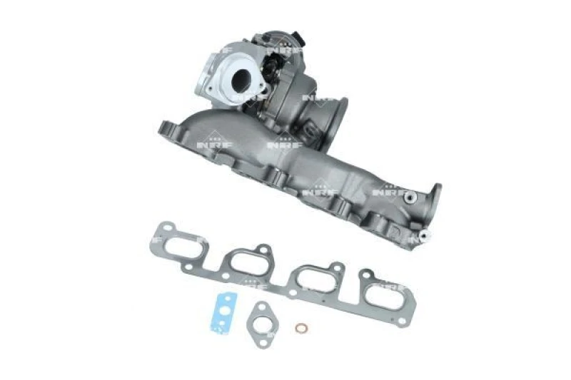 Image of NRF 90010225 Turbocharger with gaskets/seals, with exhaust manifold Charger,charging system (2234)