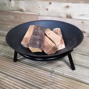 image of 50cm Cast Iron Log Burner Fire Pit Bowl Garden Patio Wood Burner