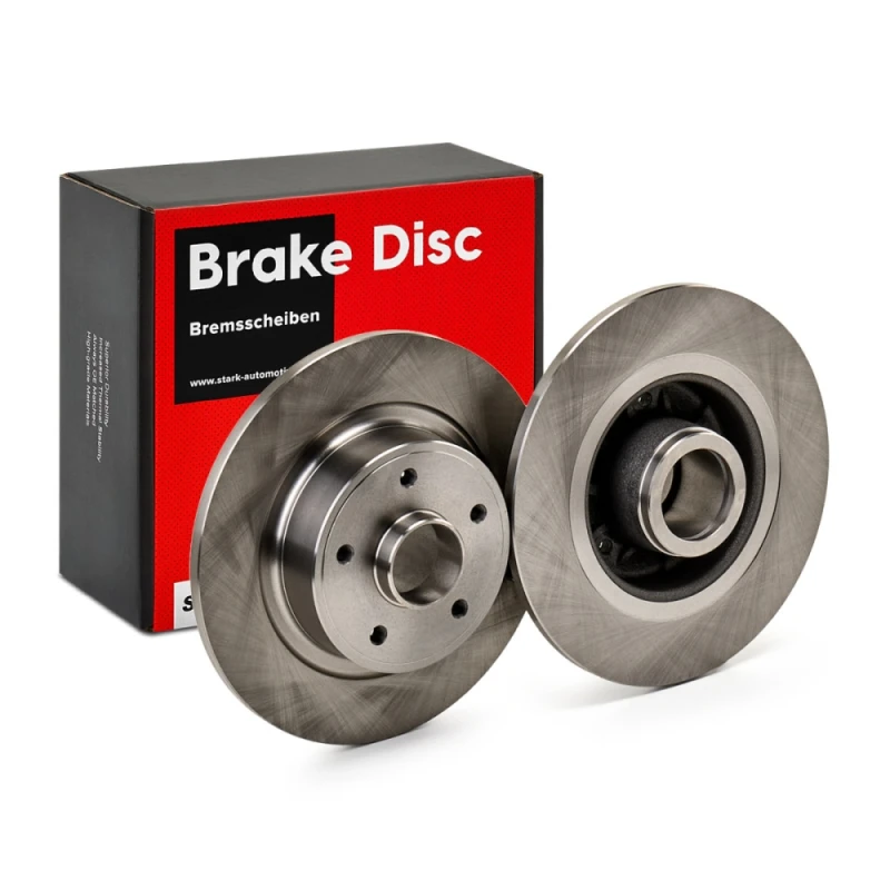 Image of STARK SKBD-0020240 Brake disc Rear Axle, solid, Cast Iron, Uncoated, Untreated, with wheel hub Cast Iron Brake Disc (82)