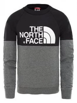 image of The North Face Boys Long Sleeve Easy Tee Black Size M10 12 Years