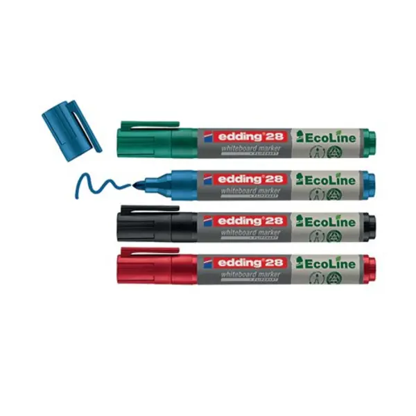 Image of Edding e-28/4 S EcoLine Whiteboard Marker A5 Assorted (Pack of 4) 4-28-4