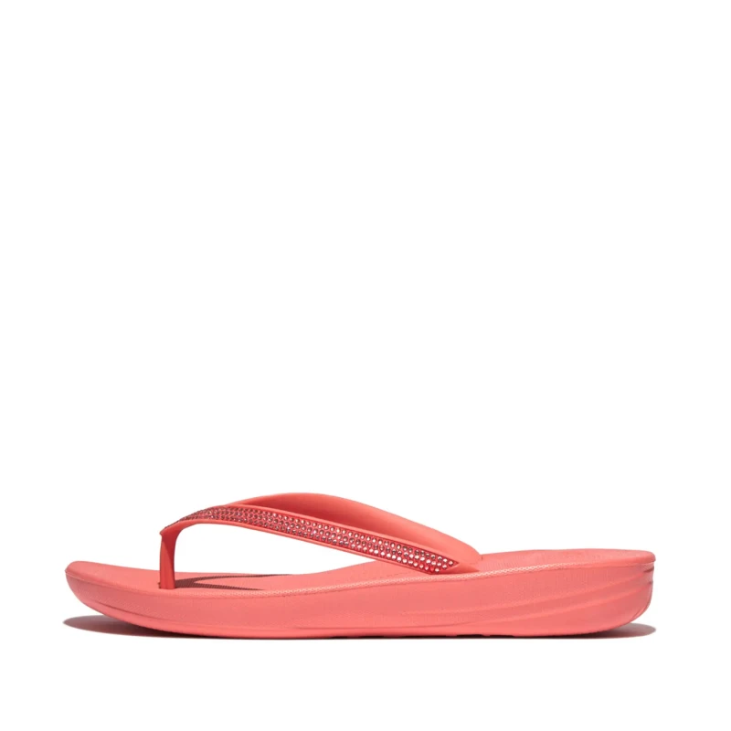 Image of FitFlop Womens flip-flops FitFlop Iqushion Sparkle TPU Beige Female 37