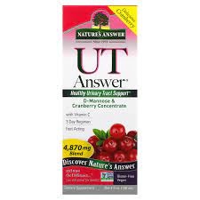 image of Natures Answer UT Answer, D-Mannose & Cranberry 120ml