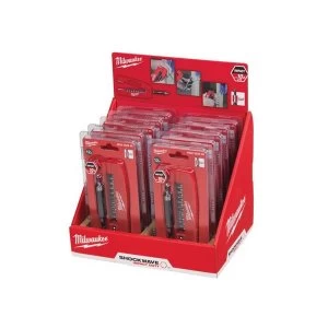 image of Milwaukee Power Tools SHOCKWAVE Customer Display V2 D Guide 12 Piece x 10 Packs