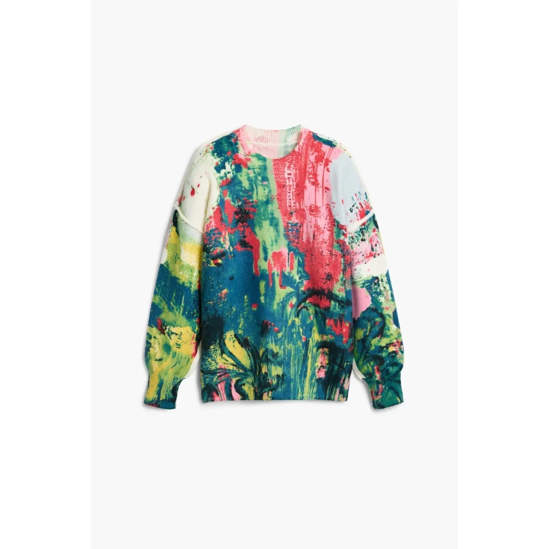 Image of Desigual Woman sweater Desigual Pintura Vert Female L