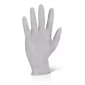 Image of Beeswift Latex Examination Gloves Powder Free White L Box of 1000