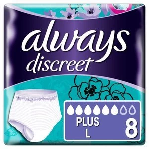 image of Always Discreet Heavy Plus Pants Large 8PK