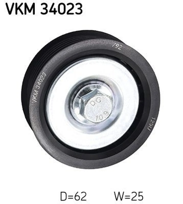 Image of SKF Deflection / guide pulley, V-ribbed belt SKF VKM 34023